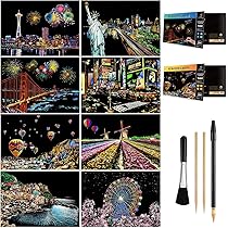 Amazon.co.jp: スクラッチアート ティーン&大人用 レインボー